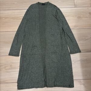 Agnes & Dora Women’s XL Cardigan Open Front Lightweight Olive Green Pockets